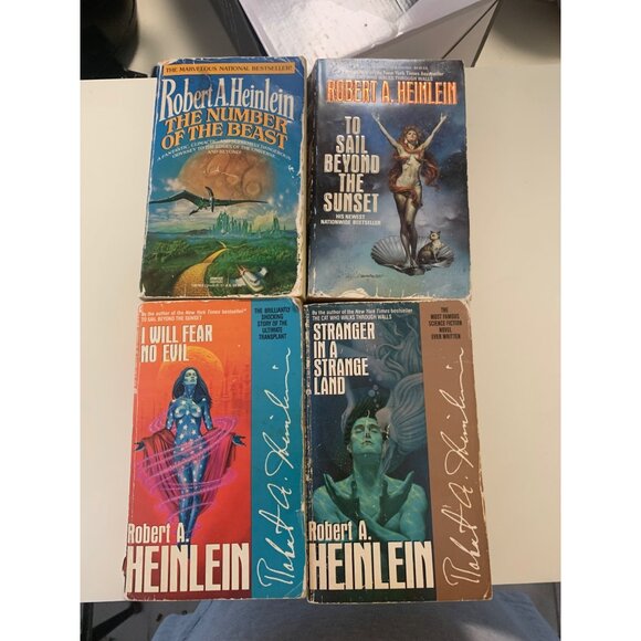Other - Robert A. Heinlein Paperback Bundle Vintage 4 Books Beast Sunset Stranger Evil